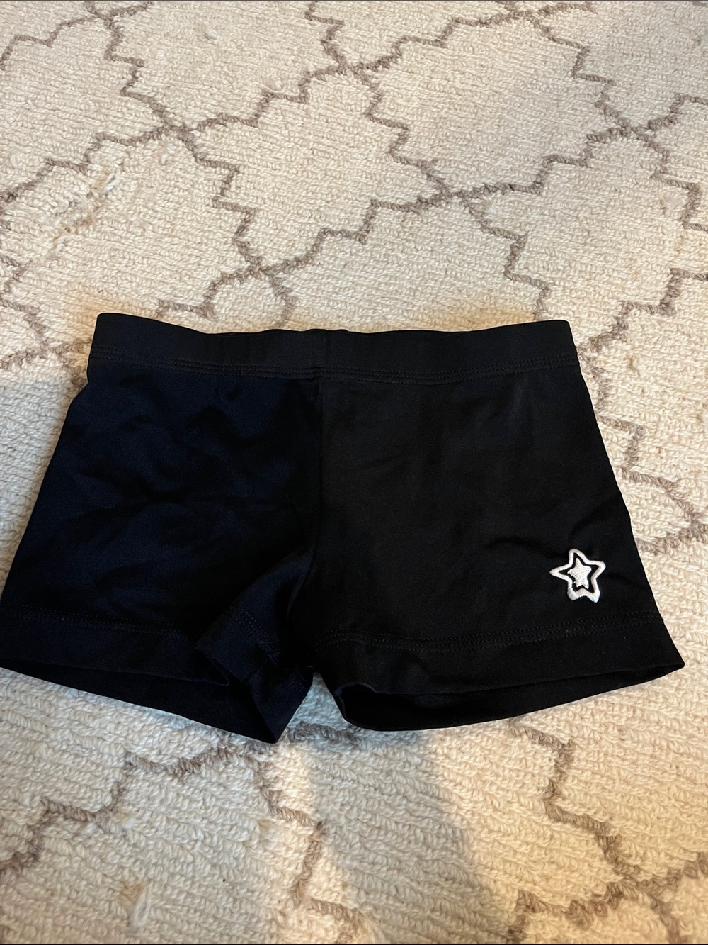Black kids Athletic GK Shorts with Star Accent